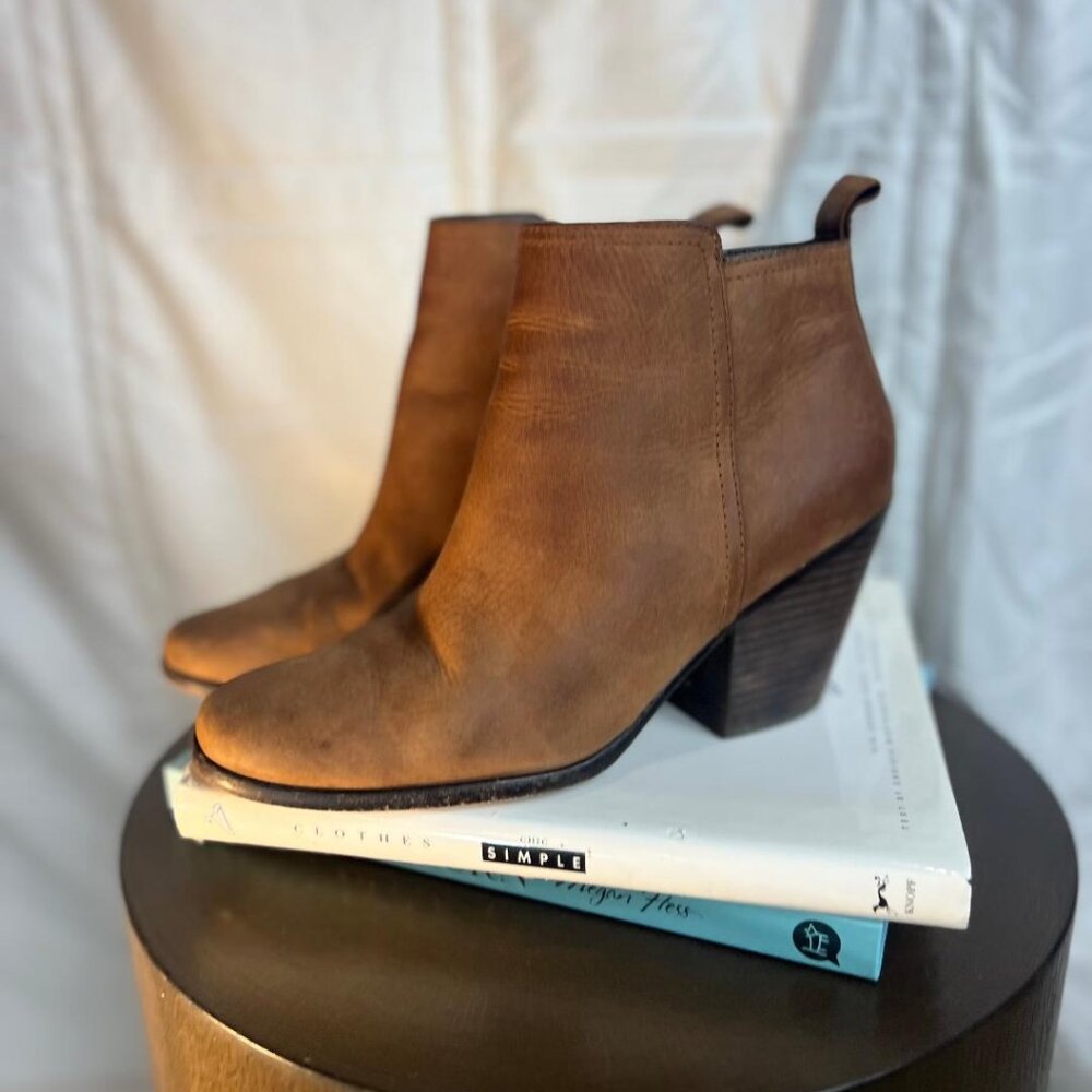 Cole Haan Grand OS Chesney Leather Bootie in Cognac - Size 8.5